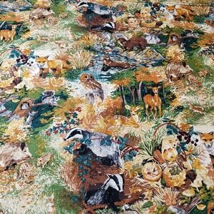 Makower Forest Scenic Fabric ¾ Yard